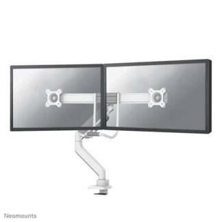 Neomounts 17"-32" 8kg white dual monitor desk stand