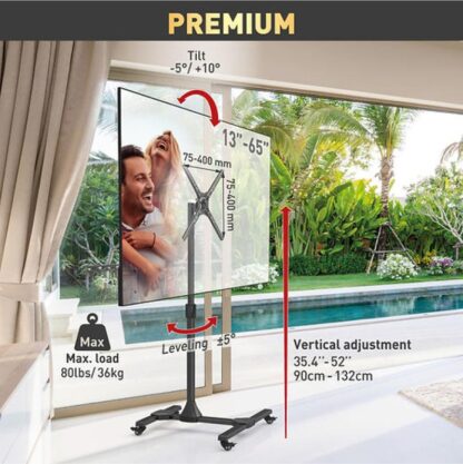 Barkan Mobile TV Mount Cart 13"-65" - Image 10
