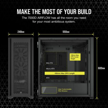 Corsair Case 7000D AIRFLOW Full-Tower Bk - Image 5