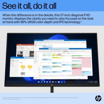 HP MONITOR E27 G5 FHD 3yw Black & Silver - Image 10