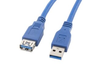Cablu USB-A M/F 3.0 1,8 m albastru