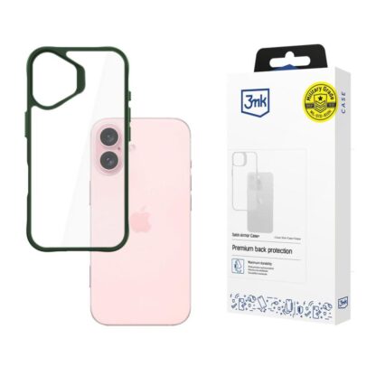 Protective cover 3mk Satin Armor Case+ for iPhone 16, Green