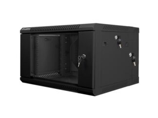 19" rack cabinet, double partition wall, 6U, black