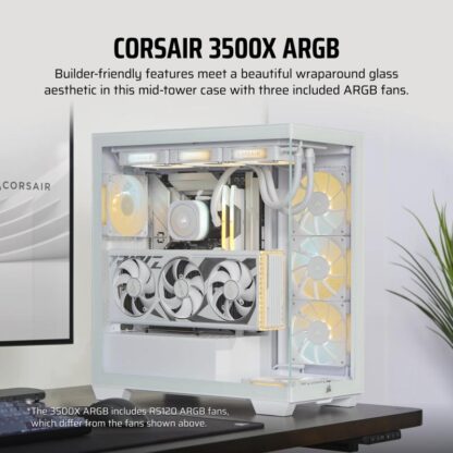Corsair Case 3500X ARGB Mid-Tower White - Image 13