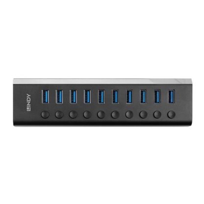 Hub Lindy 10 Port USB 3.0 buton On/Off - Image 5