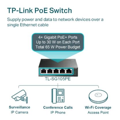 TP-Link Switch 5 Port-GB EASY-SMART POE - Image 9