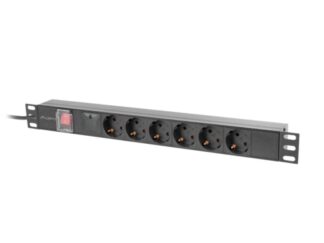 PDU 19", 6 sockets black