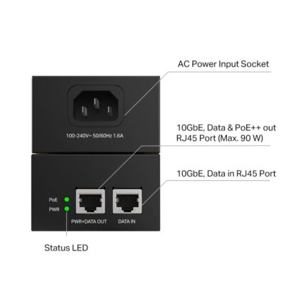 TP-LINK POE+ INJECTOR 10Gbps POE380S - Image 8