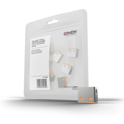 Lindy 10 USB Port Locks ORANGE no Key - Image 5