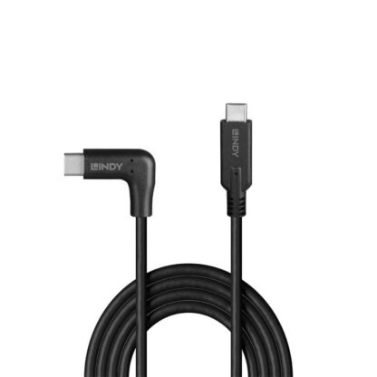 Lindy USB C cable, 90°, 10Gbps, 1m black - Image 6