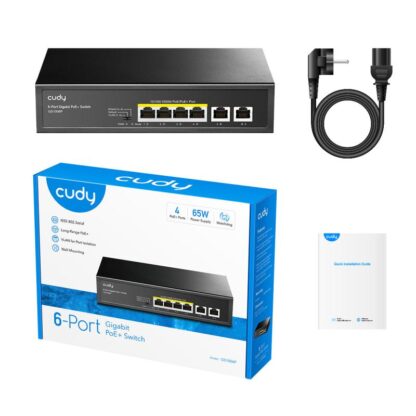 CUDY 6-Port Gigabit PoE+ Switch 65W - Image 5
