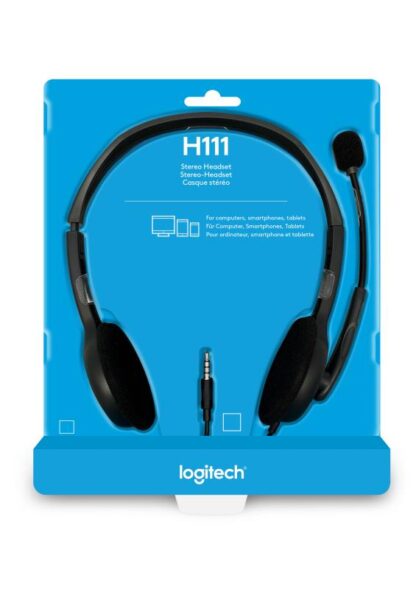 Logitech H111 wired headphones, Black - Image 11