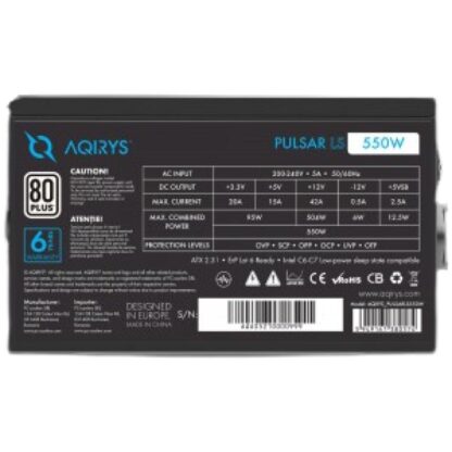 PSU Aqirys Pulsar LS 550W 80+ - Image 12