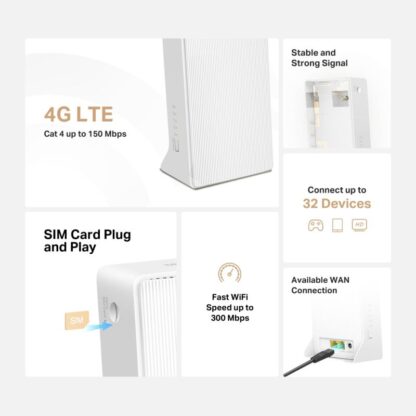 MERCUSYS WIRELESS ROUTER 300MBPS LTE 4G - Image 8