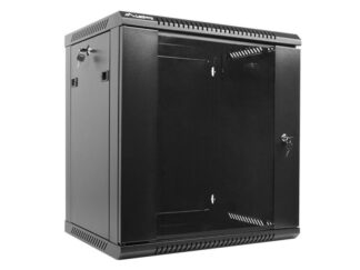 19" wall mount rack cabinet 12U black V2