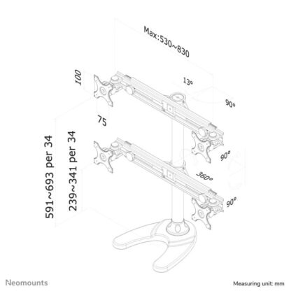 Neomounts 19"-30" quadruple desk mount - Image 10