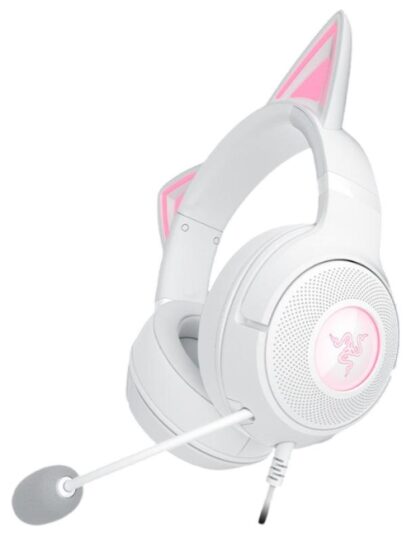 Razer Kraken Kitty V2 headphones, white - Image 8