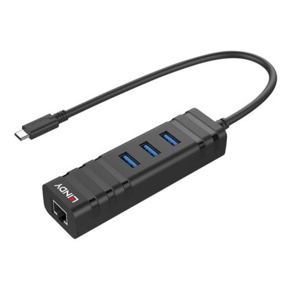 Lindy Hub USB 3.1 Type-C, USB-A + RJ45 - Image 4