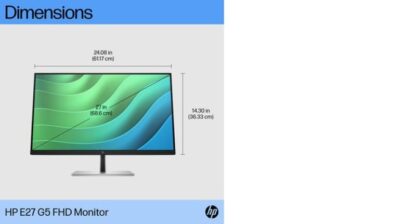 HP MONITOR E27 G5 FHD 3yw Black & Silver - Image 7