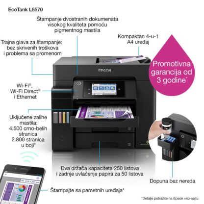 EPSON L6570 CISS COLOR INKJET MFP - Image 7