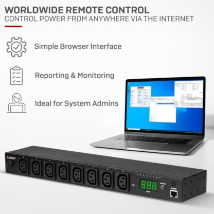 Lindy 8 Port IPower Switch Current Meter - Image 10