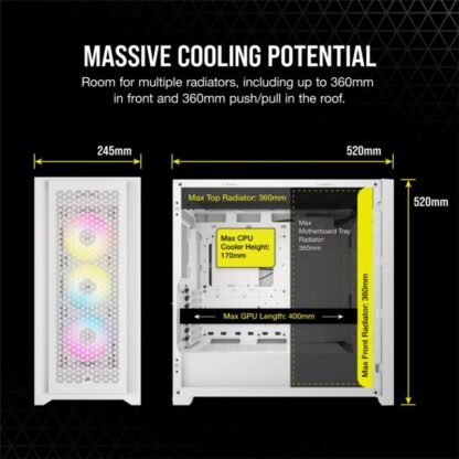 Corsair iCUE 5000D RGB AIRFLOW MID TOWER White - Image 9