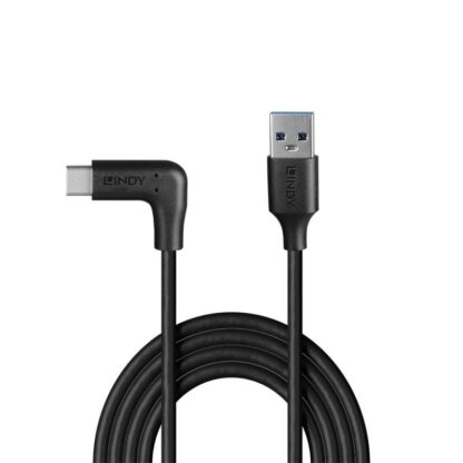 Lindy USB A to C Cable, 90° 1m Black - Image 6