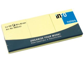 Sticky notes Info Notes 40 x 50mm, 100 sheets/item, 3/set