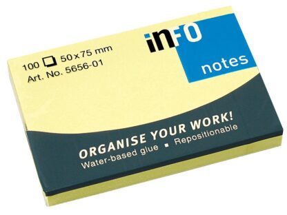 Sticky notes Info Notes 50 x 75mm, 100 sheets