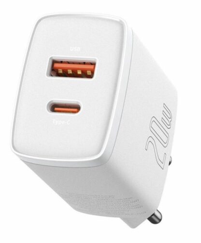 Baseus Compact Charger, QC 20W, white