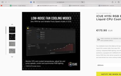 Corsair Liquid Cooler iCUE H115i ELITE - Image 8