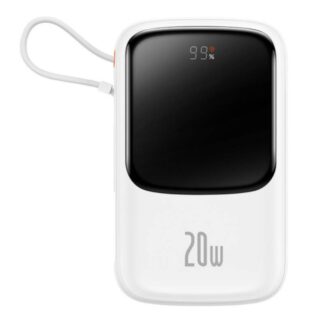 Baseus Qpow 10000mAh Power Bank, White