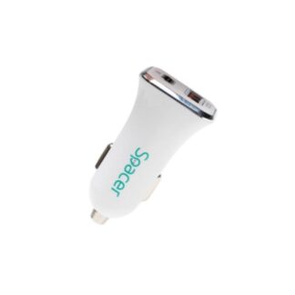 Alim. auto Spacer USB-A&C 38W negru