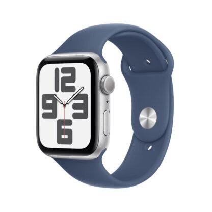 Apple Watch SE GPS 44mm Silver Aluminium Case with Denim Sport Band - S/M - Image 4