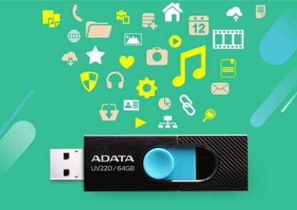 USB UV220 64GB BLACK / BLUE RETAIL - Image 5