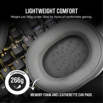 Gaming headphones Corsair HS55 WIRELESS-WHITE - Image 10
