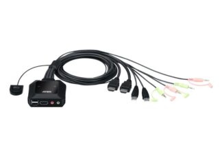 2-Port USB 4K HDMI Cable KVM Switch