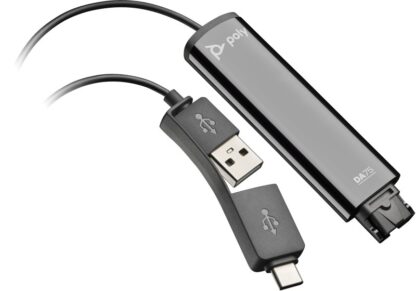 Poly DA75 USB to QD Black Adapter TAA - Image 2