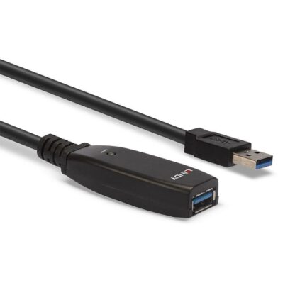 Lindy 15m USB 3.0 Active Extension Slim cable, black - Image 10