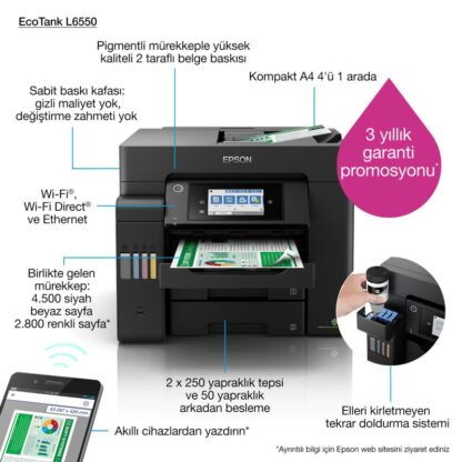 EPSON L6550 CISS COLOR INKJET MFP - Image 9