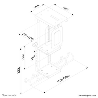 Neomounts Newstar PC Mount UnderDesk 10/36cm - Image 5