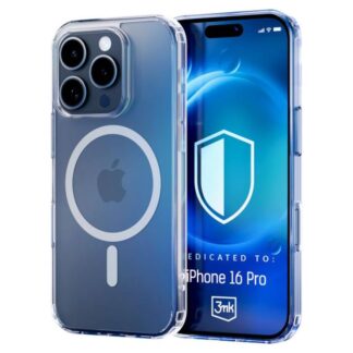 Protective cover 3mk MagCase for iPhone 16 Pro, Transparent
