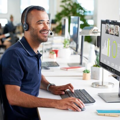 Logitech H111 wired headphones, Black - Image 7