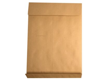 B4 - Peel and seal, brown kraft,gusset 40mm, opened on short side
