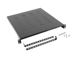 Fixed shelf 483x500 mm, max. 25 kg, black