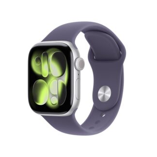 Apple Watch Series 11 GPS 42mm Silver Aluminium Case with Purple Fog Sport Band - M/L