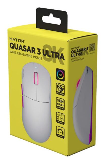 Wireless mouse Hator Quasar 3 ULTRA 8K white - Image 8