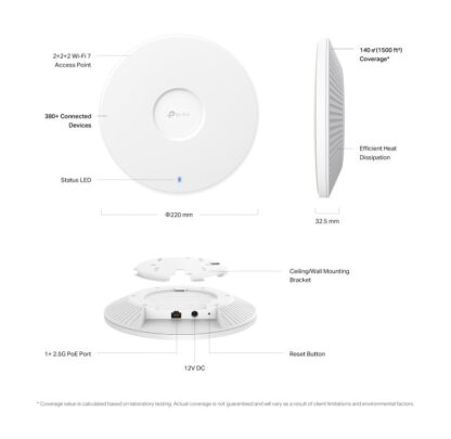 TP-LINK AP BE11000 CEILING / WALL EAP772 - Image 11