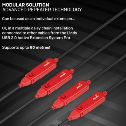 Lindy USB 2.0 cable, 8m, Active ExtensionPro - Image 10