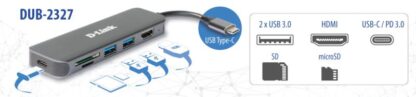D-Link 6-IN-1 USB-C HUB DUB-2327 - Image 4